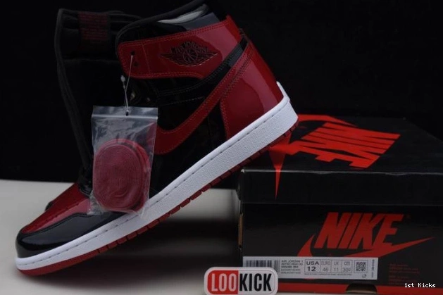 1st Kicks OG Jordan Patent 555088-063 1 Bred High Air 0702